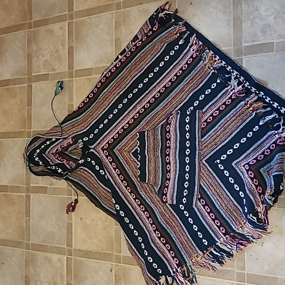 Plus size boho poncho